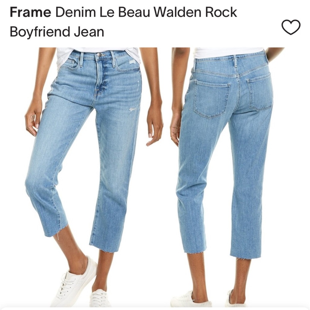 New With Tags Frame Denim Le Beau Walden Rock Boyfriend Jean